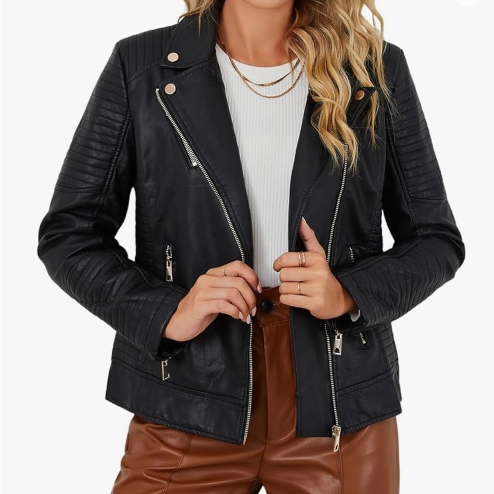 Bellivera Faux Leather Jacket
